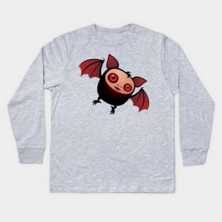 Red Eye the Vampire Bat Boy Kids Long Sleeve T-Shirt